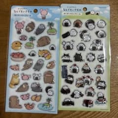 よこみぞゆり ぷくぷくドロップシール なんでもいきもの のりおにぎりのサムネイル
