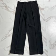 【美品】イッセイミヤケ ツータック スラックス ウール 裾ダブル仕上げ 黒 M m61651668338_1.jpg?1755150568