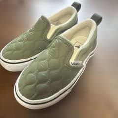 美品 VANS キッズ スリッポン カーキ キルティングのサムネイル