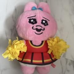 ピンクのうさぎ チアリーダー ぬいぐるみ マスコットのサムネイル