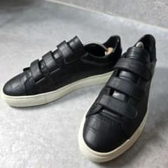 ユニフォームエクスペリメント amb ブラックレザ➖ ユニフォームエクスペリメント × Amb クロコ レザー ベルクロ