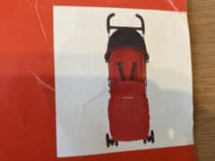 MACLAREN レッド ベビーカー フットマフ　ビニールケース入りのサムネイル