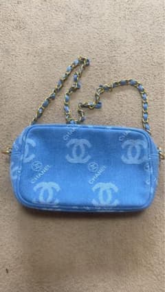 CHANEL デニム ロゴショルダーバッグ　ノベルティ CHANEL デニム ロゴショルダーバッグ ノベルティ - メルカリ