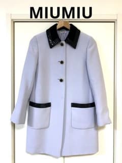 MIUMIU ミュウミュウ コート ブルー 36 プラダ - メルカリ