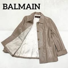 812 バルマン BALMAIN レザージャケット キャメル色系 11 L - メルカリ