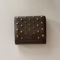 COACH コーチ スタッズ 財布 グレー ブラウンのサムネイル