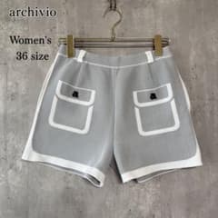 アルチビオ archivio ショートパンツ 36 ゴルフウェア ロゴ グレー