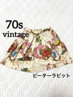 《貴重》昭和レトロ　古着◇ピーターラビット　総柄 スカート　70年代　CREEDのサムネイル