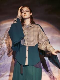 パメオポーズ　チェックロングシャツのサムネイル