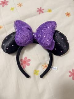 Disney Resort ミニーカチューシャパープルスパンコール ハロウィンのサムネイル