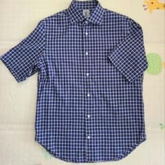 【美品】アントニオ・ラベルダ チェック半袖シャツ L スリムフィットのサムネイル