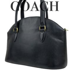 良品 COACH オールドコーチ ハンドバッグ マディソン ドーム ブラック 