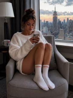 Supreme ソックス ホワイト ロゴ　一足のサムネイル