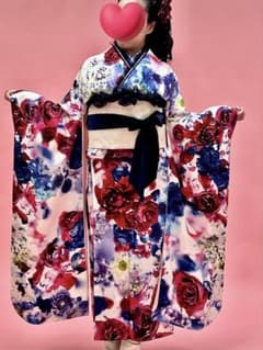 振袖フルセット バラ総柄 一蔵 - メルカリ