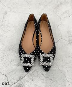 basement ビジューパンプス 23.5 新品！のサムネイル