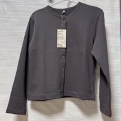 無印良品　婦人裏毛スウェット カーディガン チャコールグレーSのサムネイル