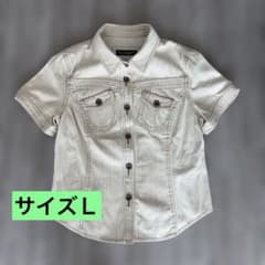 green n{nóut} デニムシャツ 半袖 ベージュのサムネイル