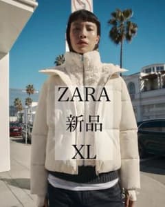ZARA◇フェイクシープスキンフード付き撥水ウィンドブレーカー