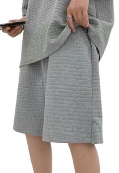 セットアップショートパンツのみ グレー M メンズ ワッフル 春 夏 秋 部屋着のサムネイル