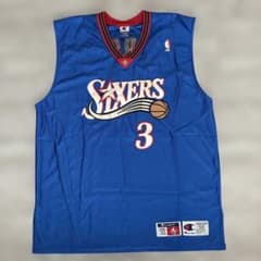 【希少XXL】チャンピオン NBA シクサーズ アイバーソン ユニフォーム 刺繍のサムネイル