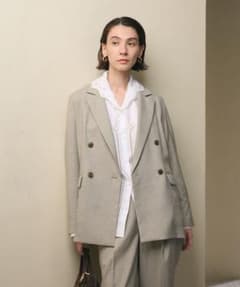 Beauty&youth リネンライクダブルジャケット