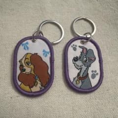 ディズニー　タグキーホルダー　レディ　トランプ　わんわん物語　セリア