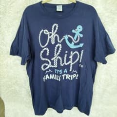 PORT&COMPANY プリントTシャツ XL ネイビー 古着のサムネイル