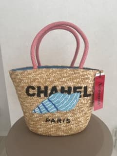 【新品タグ付き】account paris カゴバッグ S ブルーシェルのサムネイル