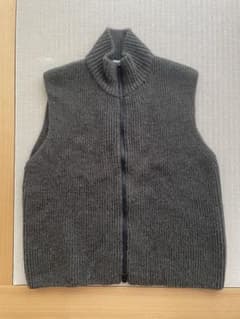 URU ZIP UP KNIT VEST ブラウンのサムネイル