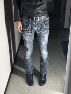 Hedi boy立体裁断00s MICHEL KLEIN bikerdenim - メルカリ