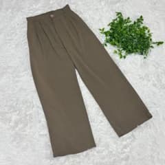 タック入り スラックス パンツ(ブラウン)のサムネイル