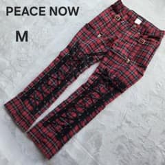 PEACE NOW タータンチェック レースアップ パンツ M パンク ロック