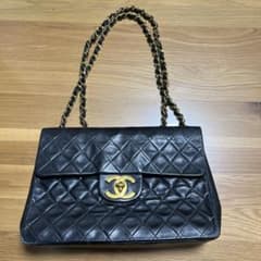 CHANEL ブラック キルティング ショルダーバッグのサムネイル
