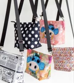 【ILEMER】2WAYコットンバッグ 水玉・ブラックのサムネイル