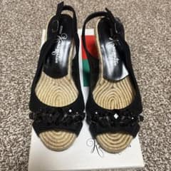 GINZA Kanematsu ビジュー エスパドリーユ サンダル 22.5cmのサムネイル