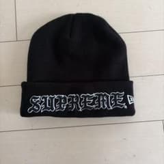 Supreme New Era ニット帽 ビーニー ブラックのサムネイル