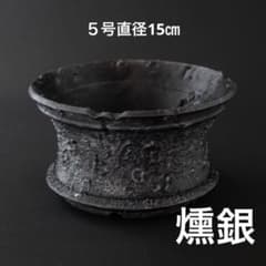 月平〜燻銀〜 5号直径15㎝ 3dプリンター鉢 作家鉢 アガベ - メルカリ