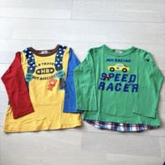 ミキハウス ホットビスケッツ 長袖カットソー 2枚セット　110のサムネイル