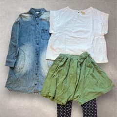 【美品】130サイズ マーキーズ・ZARA・UNIQLO キッズ服4点セットのサムネイル