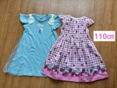 【any FAM】110㎝　キッズ 半袖ワンピース 2枚セット　アナ雪　いちごのサムネイル