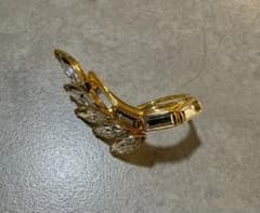美品】SWAROVSKI スワロフスキー スクエアカット フェザーリング 53 