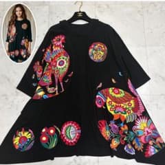 美品 TOKUKO1erVOL 希少 チュニック Aライン 花 鳥柄 カラフル - メルカリ