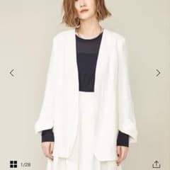 UNITED ARROWS conte ノーカラージャケット オフホワイト UNITED ARROWS conte ノーカラージャケット オフホワイト - メルカリ