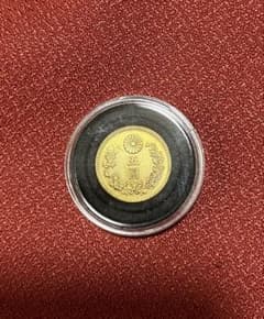 日本古銭 五圓金貨 大日本 明治三十年 コインケース入り 量目3.81g磁性