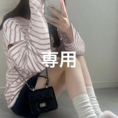 ボーダー柄ショルダースリットルーズトップス[fo1647]のサムネイル