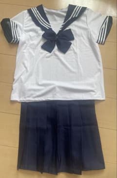 セーラー服　学生服　半袖　ネイビー　Lサイズのサムネイル