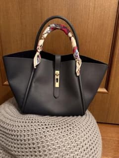 ハンドバッグ ネイビー 美品のサムネイル