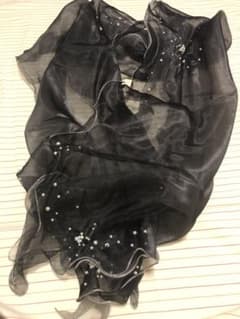 夏 パーティー 23区 オーガンジー ショール  黒のサムネイル