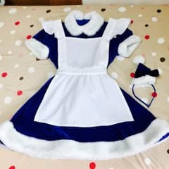 サンタ メイド コスプレ 青のサムネイル