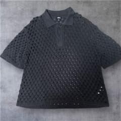 23SS Stussy big mesh polo sweaterのサムネイル